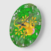 黄色いガッコの漫画の壁時計 ラージ壁時計 (傾斜)