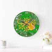 黄色いガッコの漫画の壁時計 ラージ壁時計 (ホーム)