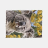 黄色いガラガラとコアラ・ベア フリースブランケット (正面(横))