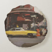 黄色いキャデラック2012年 ラウンドクッション (裏面)