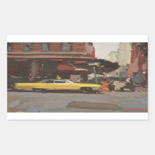 黄色いキャデラック2012年 長方形シール
