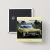 黄色いキャデラック 缶バッジ (正面&裏面)