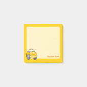 黄色いキャラクターカー ポストイット (正面)