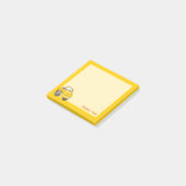 黄色いキャラクターカー ポストイット (アングル)