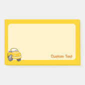 黄色いキャラクターカー ポストイット (正面)