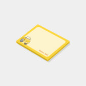 黄色いキャラクターカー ポストイット (アングル)