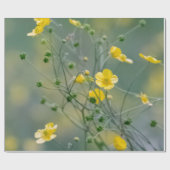 黄色いキンボウゲの花 ラッピングペーパー (フラット)