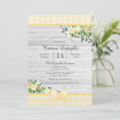 黄色いギンガエレガントムフローラベビーシャワー 招待状 (スタンド正面)