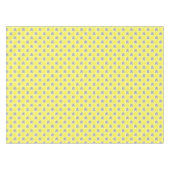 黄色いギンガムと紫の青の花の国 テーブルクロス (正面(横))