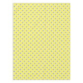 黄色いギンガムと紫の青の花の国 テーブルクロス (正面)