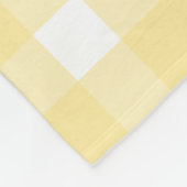 黄色いギンガム フリースブランケット (角)