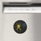 黄色いクモのくもの巣、ウェビング マグネット (インサイチュ (食洗機))