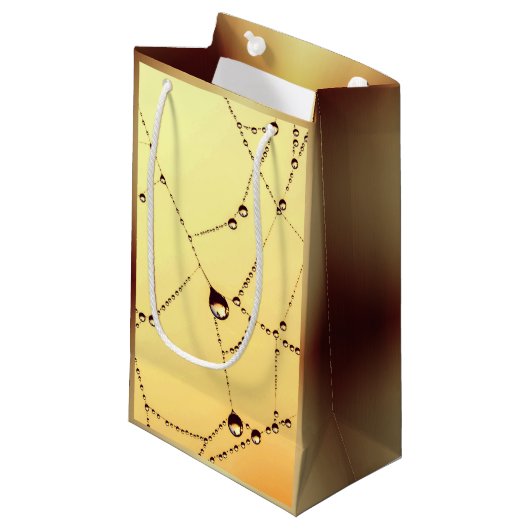 黄色いクモの巣抱き枕 スモールペーパーバッグ (正面アングル)