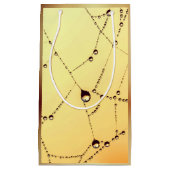 黄色いクモの巣抱き枕 スモールペーパーバッグ (正面)