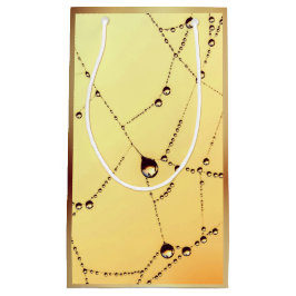 黄色いクモの巣抱き枕 スモールペーパーバッグ