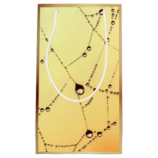 黄色いクモの巣抱き枕 スモールペーパーバッグ (正面)