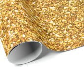 黄色いグリッター ラッピングペーパー (ロールコーナー)