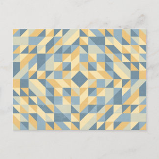 黄色いグレーの三角形パターン ポストカード