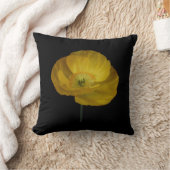 黄色いケシの装飾用クッション クッション (ブランケット)