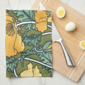黄色いケシ キッチンタオル (四つ折り)
