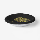 黄色いケルト色の生命の木 ペーパーボウル (傾斜あり)