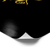 黄色いケルト色の生命の木 ポスター (コーナー)