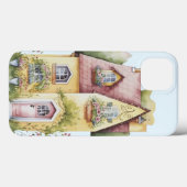 黄色いコテージ赤い屋根の窓の木 Case-Mate iPhoneケース (裏面 (横))