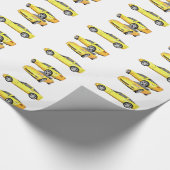 黄色いコルベット: ラッピングペーパー (角)