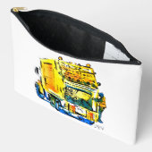 黄色いゴミ収集車 / アーティスト ラリー・レルー アクセサリーポーチ (見開き)
