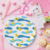 黄色いゴムのダック模様 ペーパープレート (パーティー)