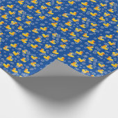 黄色いゴムは泡を付ける ラッピングペーパー (角)