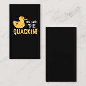 黄色いゴムダックス・クおもしろいアックダックラバー 名刺 (正面/裏面)