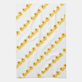 黄色いゴム製アヒル キッチンタオル