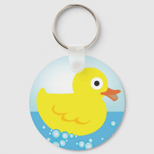 黄色いゴム製アヒルKeychain キーホルダー