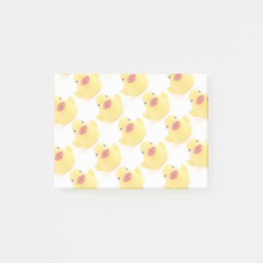 黄色いゴム製子ガモ ポストイット (正面)