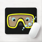 黄色いゴーグル マウスパッド (マウス)