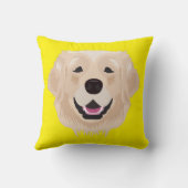 黄色いゴールデン・リトリーバー クッション (裏面)