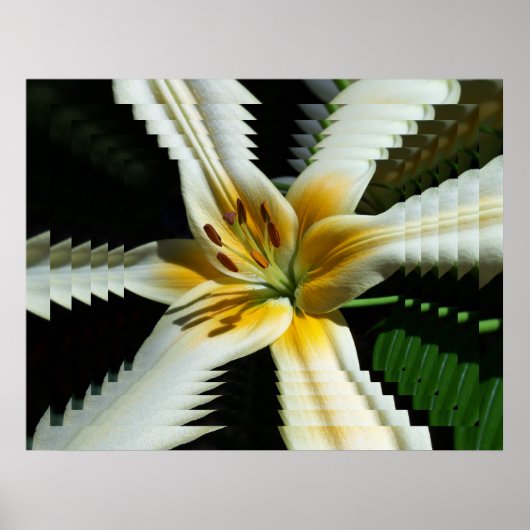 黄色いサイケデリックユリのポスター ポスター (正面)