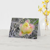 黄色いサボテンの花のメッセージカード カード (黄色い花)