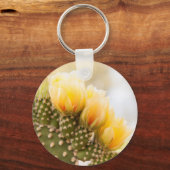 黄色いサボテンの花はアリゾナの開花 キーホルダー (正面)
