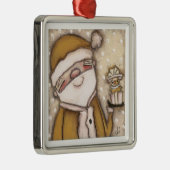 黄色いサンタ-オーナメント メタルオーナメント (右)