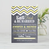 黄色いシェブロンのリハーサルの招待状 招待状 (スタンド正面)