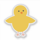 黄色いシックカスタムカットのビニールシール シール (正面)