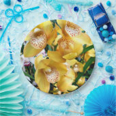 黄色いシュンラン属の蘭 ペーパープレート (パーティー)