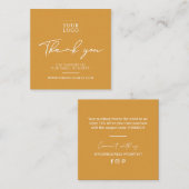 黄色いシンプルのご案内 スクエア名刺 (正面/裏面)