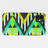黄色いジグザグ形の破裂音のアズテック人 Case-Mate iPhoneケース (裏面(横))