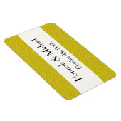 黄色いジグザグ、黄色い山形の結婚山 マグネット (右側)