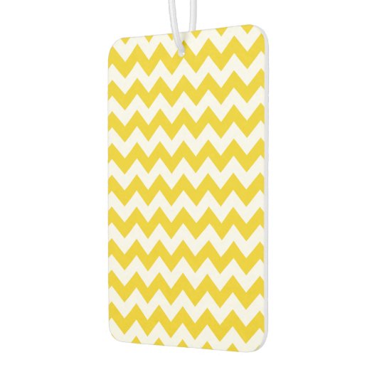 黄色いジグザグ、黄色い山形、幾何学模様 カーエアーフレッシュナー (左)