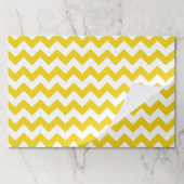 黄色いジグザグ、黄色い山形、幾何学模様 ペーパーパッド (折り畳み)