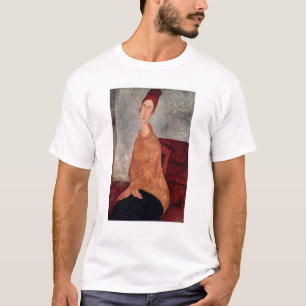 黄色いジャンパーのJeanne Hebuterne、1918-19年 Tシャツ